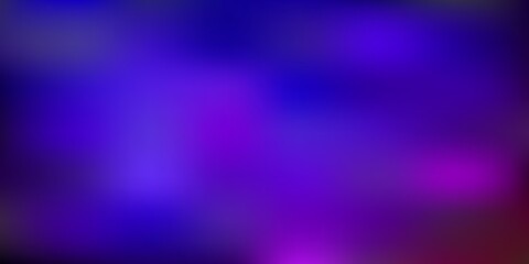 Dark blue, red vector abstract blur drawing.