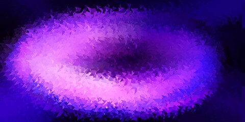 Dark purple, pink vector abstract triangle background.