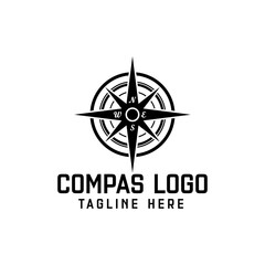compass - travel logo vector design template