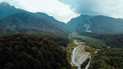 Naklejka premium view from the top of the mountain