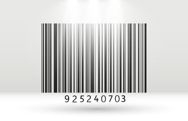 Product barcode on transparent background .Vector illustration.