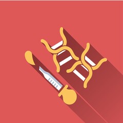 dna strands and a dropper