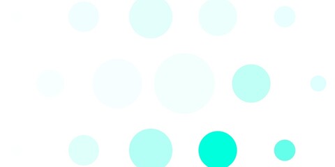 Light Green vector pattern with spheres. Glitter abstract illustration with colorful drops. Pattern for business ads.