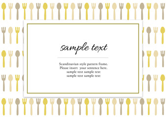 北欧風パターンのフレーム