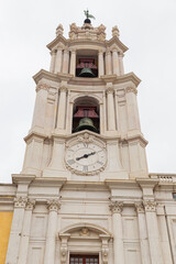 Palace of Mafra, Portugal. History landmark in cloud day