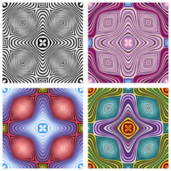 Vector abstract ornamental patterns set