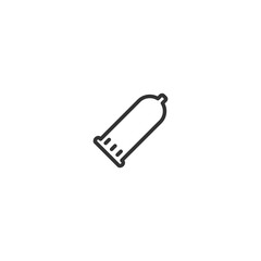 Condom isolated line icon for web and mobile