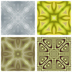 Vector abstract ornamental patterns set