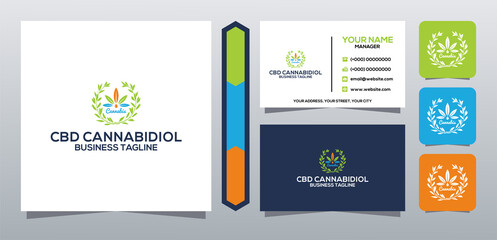 CBD logo vector icon template for CBD Cannabidiol Cannabis Hemp Marijuana Bussiness Health Company
