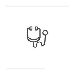 stethoscope isolated line icon for web and mobile