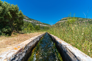 Channel for transporting water to dry zones