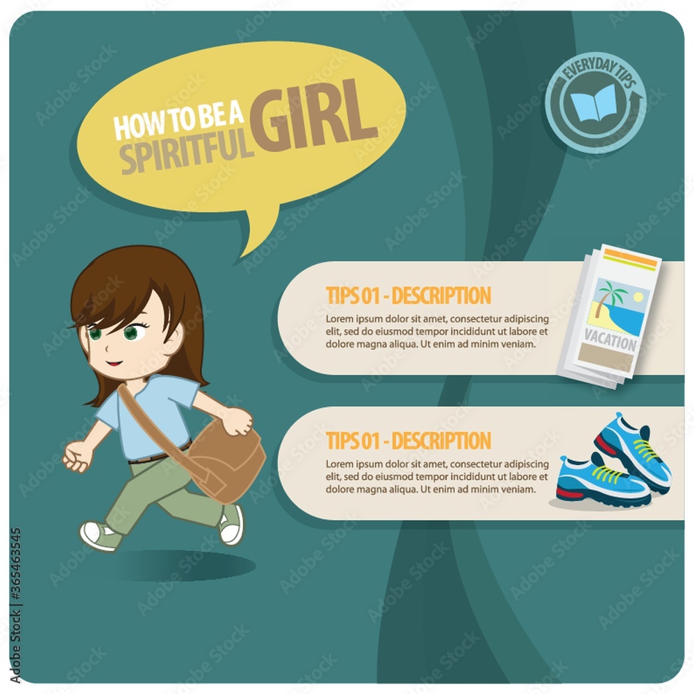 Canvas Prints infographic of a spiritful girl