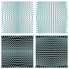 Vector set with rhythmic lines backgrounds.