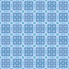 Abstract ornamental patch seamless pattern