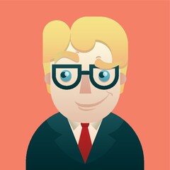 businessman with smirking smile