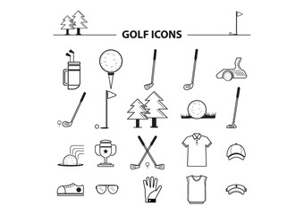 golf icons collection