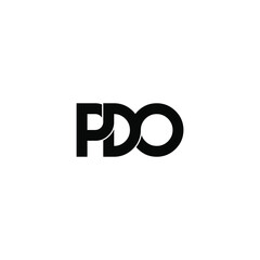 pdo letter original monogram logo design