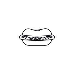 Hot Dog vector line icon