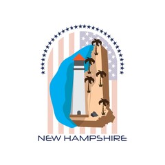 map of new hampshire state