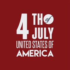 Naklejka premium fourth of july united states of america poster