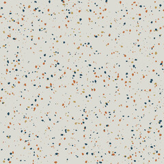 Seamless terrazzo pattern on a beige background.