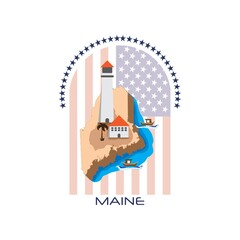 map of maine state