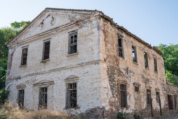 Fototapeta premium abandoned old historic stone building