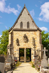 Daoulas. Portail intérieur du cimetière, ancien porche de l'église. Finistère. Bretagne	
