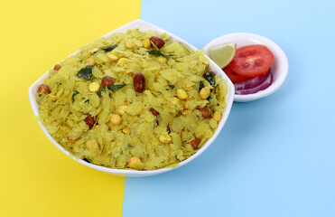 Indian Traditional Spicy And Sweet Mixture Namkeen Also Know as Chivda, Farsan, Namkin, Chiwada, or nylon chevdo