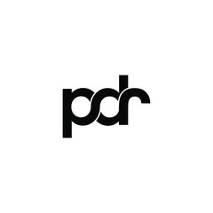 pdr letter original monogram logo design