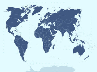 Geographical map of the world