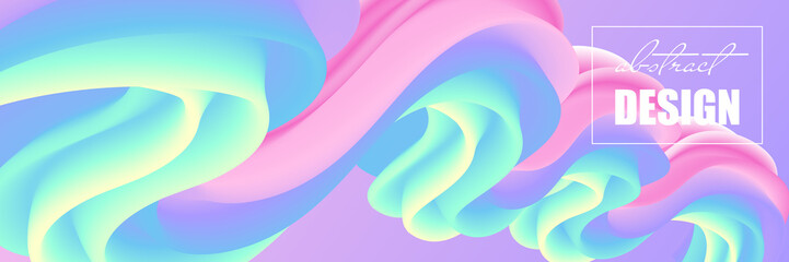 Colorful abstract background with futuristic gradient waves. Trendy illustration for business poster, web banner, landing page or cover