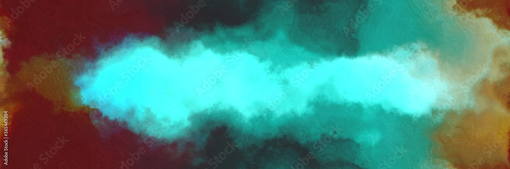 Poster abstract watercolor background with watercolor paint style with old mauve, turquoise and blue chill 