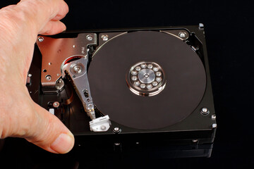 Die Festplatte eines Computers