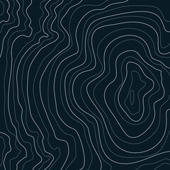 topographic map abstract height lines isolated on a dark background vector illustration