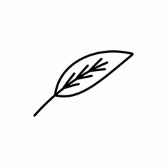 Outline leaf icon.Leaf vector illustration. Symbol for web and mobile