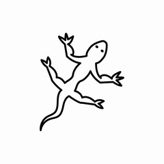 Fototapeta na wymiar Outline lizard icon.Lizard vector illustration. Symbol for web and mobile