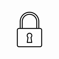 Outline lock icon.Lock vector illustration. Symbol for web and mobile