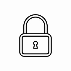 Outline lock icon.Lock vector illustration. Symbol for web and mobile