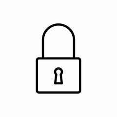 Outline lock icon.Lock vector illustration. Symbol for web and mobile
