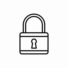 Outline lock icon.Lock vector illustration. Symbol for web and mobile