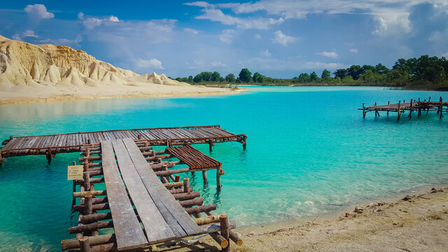 Unaccidental lake from abandon Sand Mining at Bintan