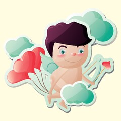 cupid in clouds