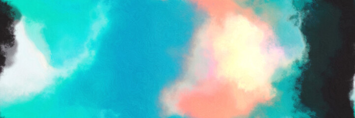 abstract watercolor background with watercolor paint style with light sea green, pastel gray and dark turquoise colors. can be used as web banner or background