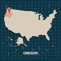 oregon state on the map of usa