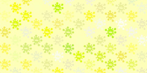 Light green, red vector texture with disease symbols.