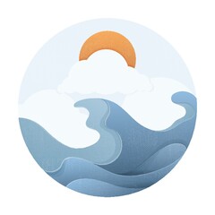 ocean waves with sun