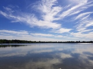 clouds over the lake