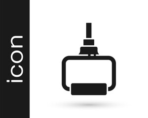 Grey TPX loop training equipment icon isolated on white background. Sport equipment. Vector Illustration.