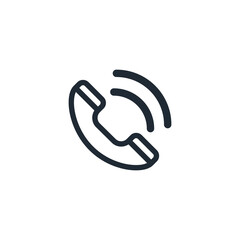 Thin line phone call outline icon vector illustration
